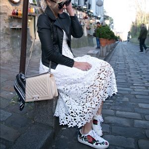 ASTR the label white midi lace dress
